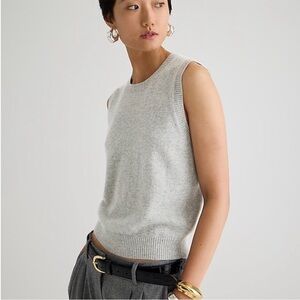 NWT J.Crew | Cashmere Crewneck Sweater Shell | Heather Gray | Size L